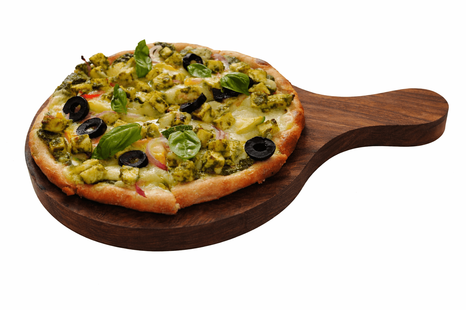 Green Goddess Pizza at Snuzzles Cafe, Jayanagar
