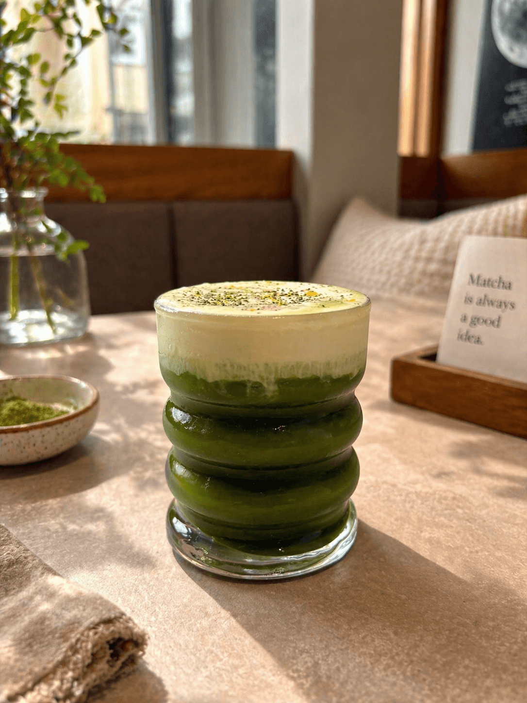 Mont Blanc Matcha at Snuzzles Cafe, Jayanagar