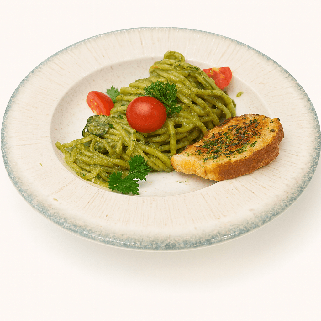 Classic Pesto Pasta at Snuzzles Cafe, Jayanagar